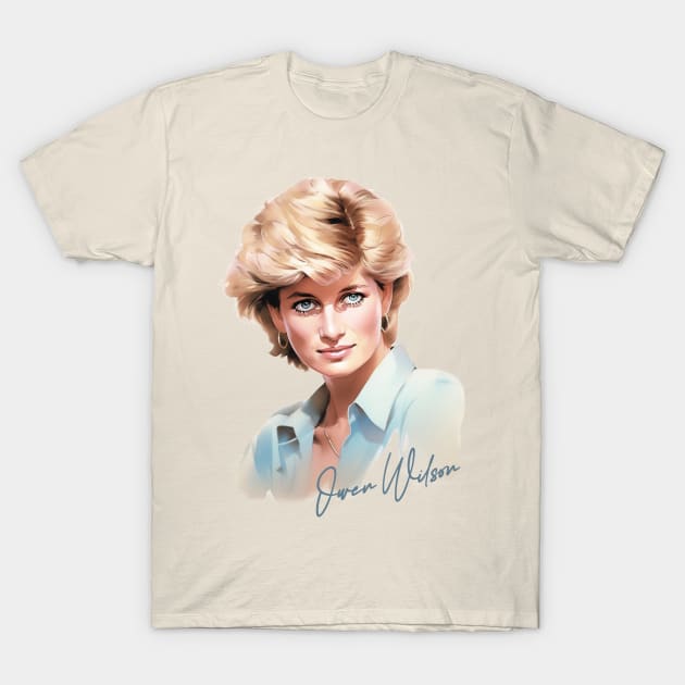 Princess Diana Owen Wilson Crossover T-Shirt by DankFutura